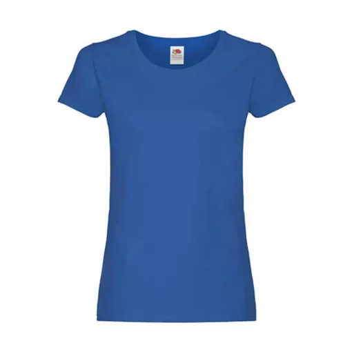 Női póló  Rövid ujjú Fruit of the Loom Original T Lady-Fit   Királykék   urespolo.hu