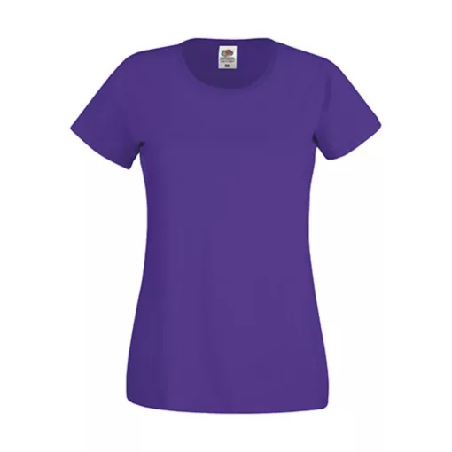 Női póló  Rövid ujjú Fruit of the Loom Original T Lady-Fit   Királykék   urespolo.hu