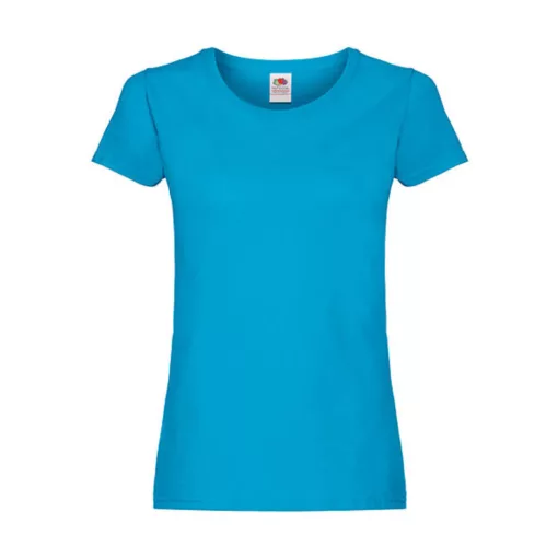 Női póló  Rövid ujjú Fruit of the Loom Original T Lady-Fit   Azur kék   urespolo.hu