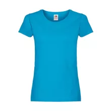 Női póló  Rövid ujjú Fruit of the Loom Original T Lady-Fit   Azur kék   urespolo.hu