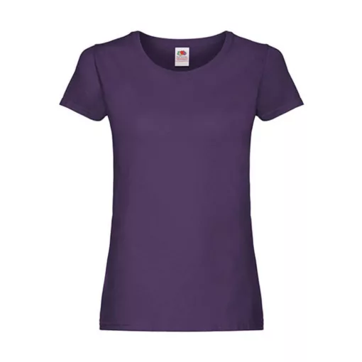 Női póló  Rövid ujjú Fruit of the Loom Original T Lady-Fit   Lila   urespolo.hu