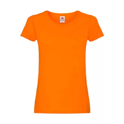 Női póló  Rövid ujjú Fruit of the Loom Original T Lady-Fit   Narancssárga   urespolo.hu