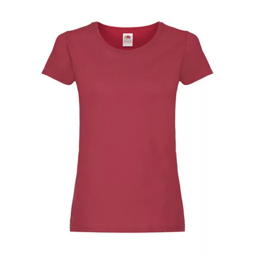 Női póló  Rövid ujjú Fruit of the Loom Original T Lady-Fit   Heather téglavörös   urespolo.hu
