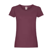 Női póló  Rövid ujjú Fruit of the Loom Original T Lady-Fit   Burgundi vörös   urespolo.hu