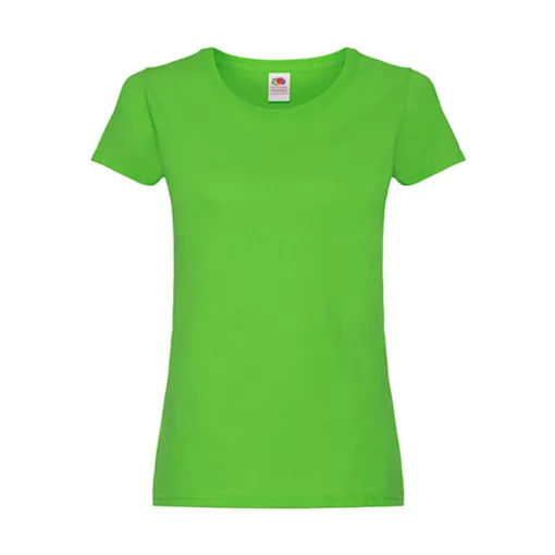 Női póló  Rövid ujjú Fruit of the Loom Original T Lady-Fit   Lime zöld   urespolo.hu