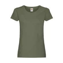 Női póló  Rövid ujjú Fruit of the Loom Original T Lady-Fit   Oliva zöld   urespolo.hu