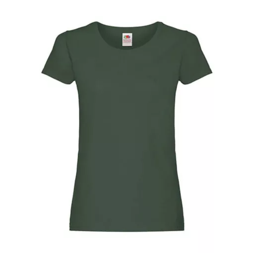 Női póló  Rövid ujjú Fruit of the Loom Original T Lady-Fit   Sötétzöld   urespolo.hu