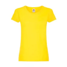 Női póló  Rövid ujjú Fruit of the Loom Original T Lady-Fit   Sárga   urespolo.hu