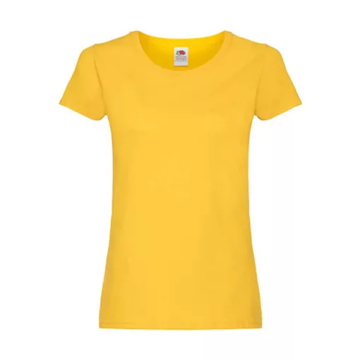 Női póló  Rövid ujjú Fruit of the Loom Original T Lady-Fit   Napraforgó sárga   urespolo.hu