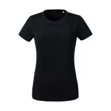 Női rövid ujjú organikus póló Russell Europe Ladies' Pure Organic Heavy Tee M, Fekete