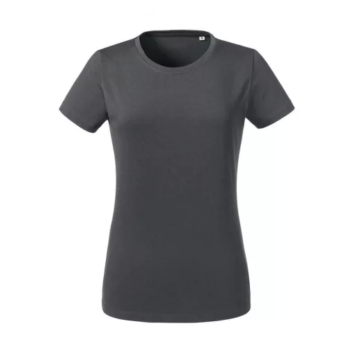 Női rövid ujjú organikus póló Russell Europe Ladies' Pure Organic Heavy Tee 2XL, Konvoj szürke