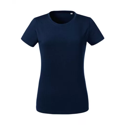 Női rövid ujjú organikus póló Russell Europe Ladies' Pure Organic Heavy Tee XL, Sötétkék (navy)