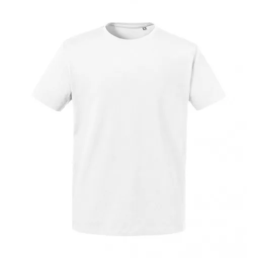 Férfi rövid ujjú organikus póló Russell Europe Men's Pure Organic Heavy Tee 2XL, Fehér
