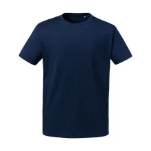 Férfi rövid ujjú organikus póló Russell Europe Men's Pure Organic Heavy Tee XS, Sötétkék (navy)