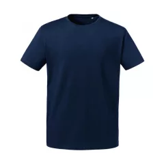 Férfi rövid ujjú organikus póló Russell Europe Men's Pure Organic Heavy Tee XS, Sötétkék (navy)