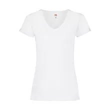 Női póló  Csapott ujjú Fruit of the Loom Valueweight V-Neck T Lady-Fit   Fehér   urespolo.hu