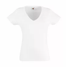 Női póló  Csapott ujjú Fruit of the Loom Valueweight V-Neck T Lady-Fit   Fehér   urespolo.hu