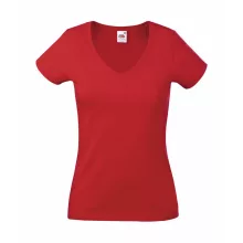 Női póló  Csapott ujjú Fruit of the Loom Valueweight V-Neck T Lady-Fit   Király kék   urespolo.