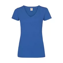 Női póló  Csapott ujjú Fruit of the Loom Valueweight V-Neck T Lady-Fit   Király kék   urespolo.
