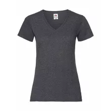 Női póló  Csapott ujjú Fruit of the Loom Valueweight V-Neck T Lady-Fit   Piros   urespolo.hu