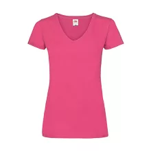 Női póló  Csapott ujjú Fruit of the Loom Valueweight V-Neck T Lady-Fit   Fuchsia   urespolo.hu