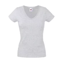 Női póló  Csapott ujjú Fruit of the Loom Valueweight V-Neck T Lady-Fit   Napraforgó sárga   ure