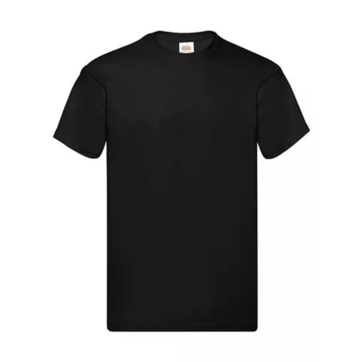 Férfi póló  Rövid ujjú Fruit of the Loom Original Full Cut T-Shirt   Fekete   urespolo.hu