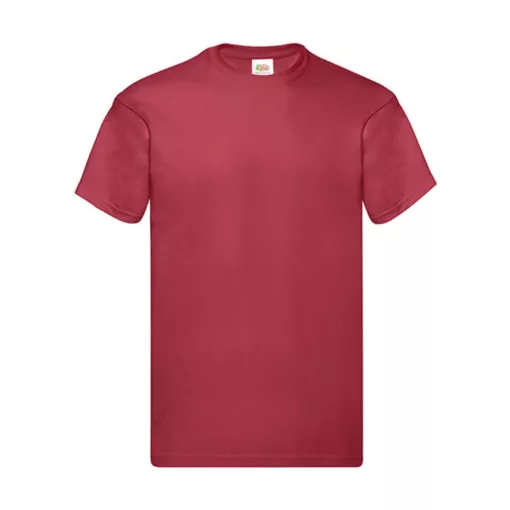 Férfi póló  Rövid ujjú Fruit of the Loom Original Full Cut T-Shirt   Heather téglavörös   uresp