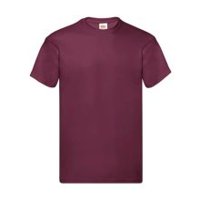 Férfi póló  Rövid ujjú Fruit of the Loom Original Full Cut T-Shirt   Burgundi vörös   urespolo.