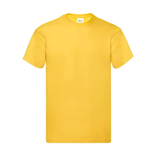 Férfi póló  Rövid ujjú Fruit of the Loom Original Full Cut T-Shirt   Napraforgó sárga   urespol
