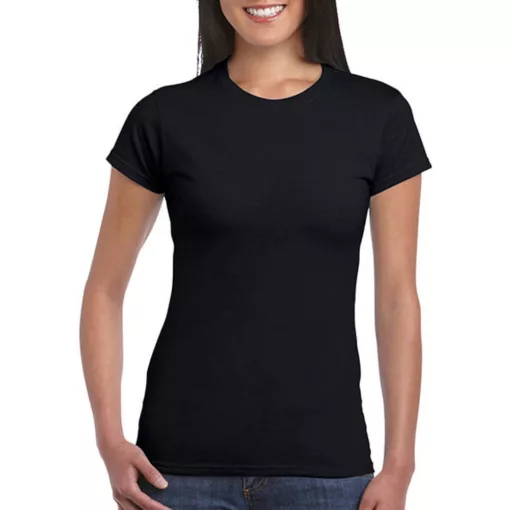 Női póló  Csapott ujjú Gildan Softstyle Ladies' T-Shirt   Fekete   urespolo.hu