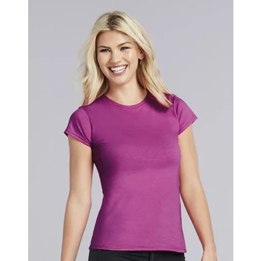 Női póló  Csapott ujjú Gildan Softstyle Ladies\' T-Shirt   Fekete   urespolo.hu