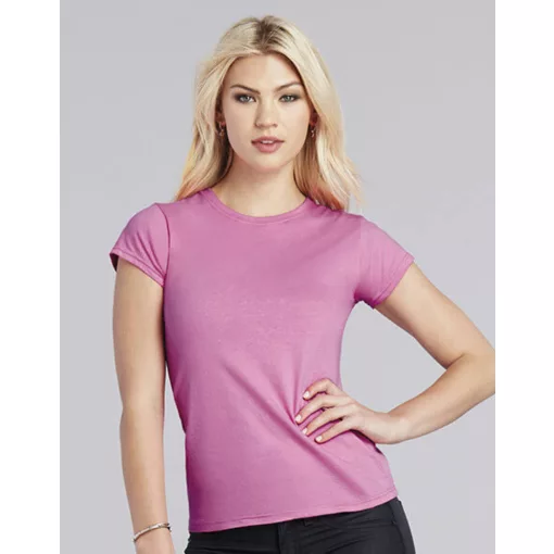 Női póló  Csapott ujjú Gildan Softstyle Ladies\' T-Shirt   Fekete   urespolo.hu
