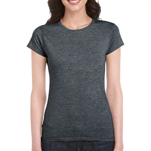 Női póló  Csapott ujjú Gildan Softstyle Ladies' T-Shirt   Sötét heather szürke   urespolo.hu