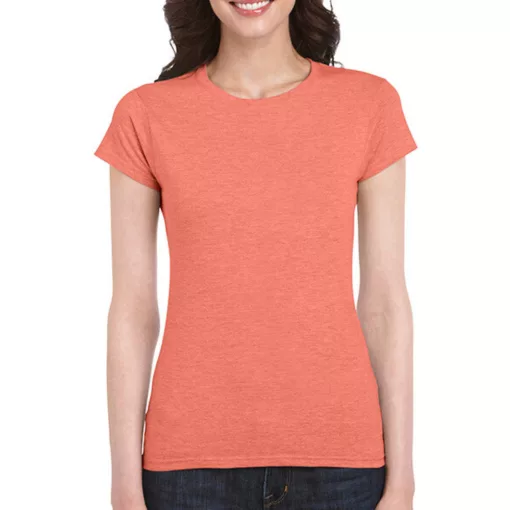 Női póló  Csapott ujjú Gildan Softstyle Ladies' T-Shirt   Heather narancssárga   urespolo.hu