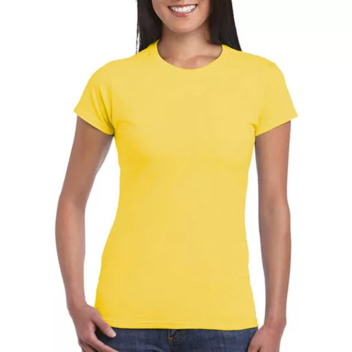 Női póló  Csapott ujjú Gildan Softstyle Ladies' T-Shirt   Daisy (százszorszép sárga)   urespol