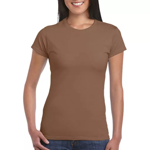 Női póló  Csapott ujjú Gildan Softstyle Ladies' T-Shirt   Gesztenyebarna   urespolo.hu