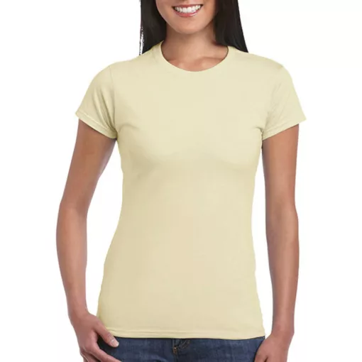 Női póló  Csapott ujjú Gildan Softstyle Ladies' T-Shirt   Homokbarna   urespolo.hu