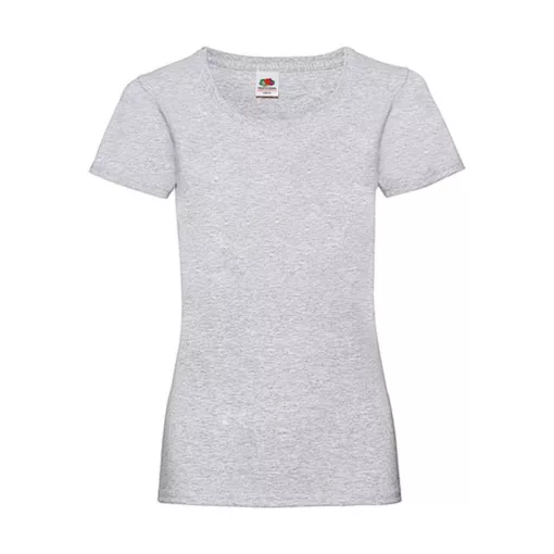 Női póló  Csapott ujjú Fruit of the Loom Valueweight T Lady-Fit   Heather szürke   urespolo.hu