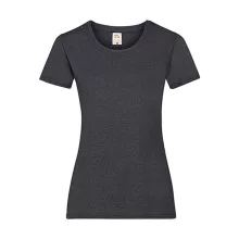 Női póló  Csapott ujjú Fruit of the Loom Valueweight T Lady-Fit   Sötét heather szürke   urespo