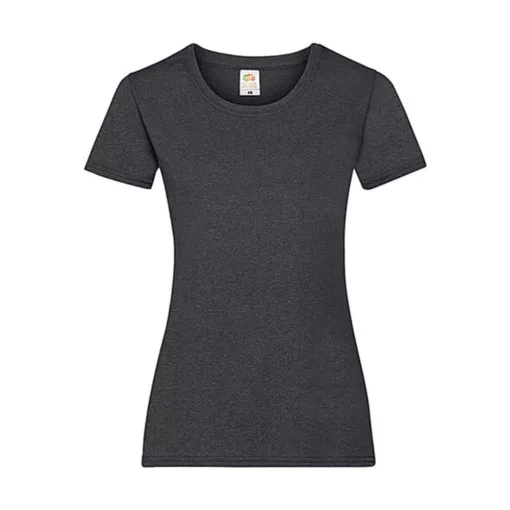 Női póló  Csapott ujjú Fruit of the Loom Valueweight T Lady-Fit   Sötét heather szürke   urespo