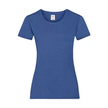 Női póló  Csapott ujjú Fruit of the Loom Valueweight T Lady-Fit   Retró Heather Királykék   ure