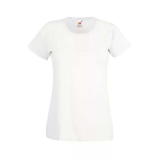 Női póló  Csapott ujjú Fruit of the Loom Valueweight T Lady-Fit   Ég kék   urespolo.hu