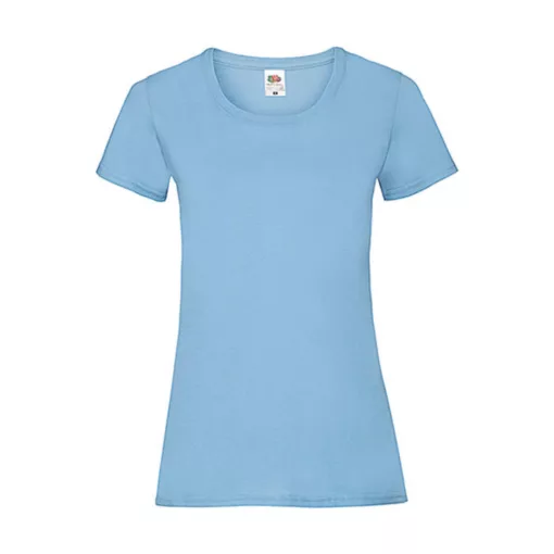 Női póló  Csapott ujjú Fruit of the Loom Valueweight T Lady-Fit   Ég kék   urespolo.hu