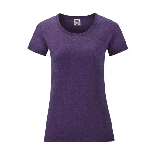 Női csapott ujjú póló Fruit of the Loom Ladies' Valueweight T S (10), Heather lila
