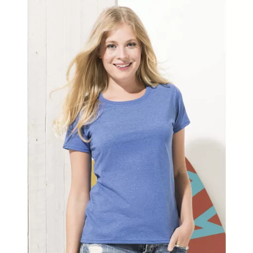 Női póló  Csapott ujjú Fruit of the Loom Valueweight T Lady-Fit   Lila   urespolo.hu
