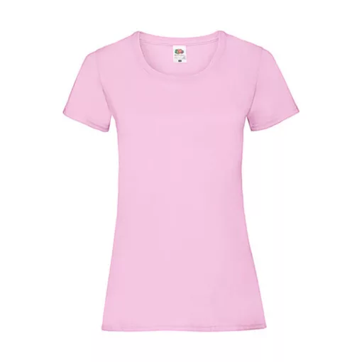 Női póló  Csapott ujjú Fruit of the Loom Valueweight T Lady-Fit   Világos rózsaszín (pink)   ur