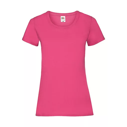 Női póló  Csapott ujjú Fruit of the Loom Valueweight T Lady-Fit   Fuchsia   urespolo.hu