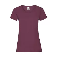 Női póló  Csapott ujjú Fruit of the Loom Valueweight T Lady-Fit   Burgundi vörös   urespolo.hu