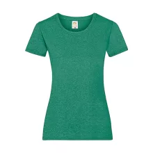 Női póló  Csapott ujjú Fruit of the Loom Valueweight T Lady-Fit   Retró Heather Zöld   urespolo